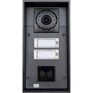 2N IP Force met 2 buttons, camera en kaartlezer